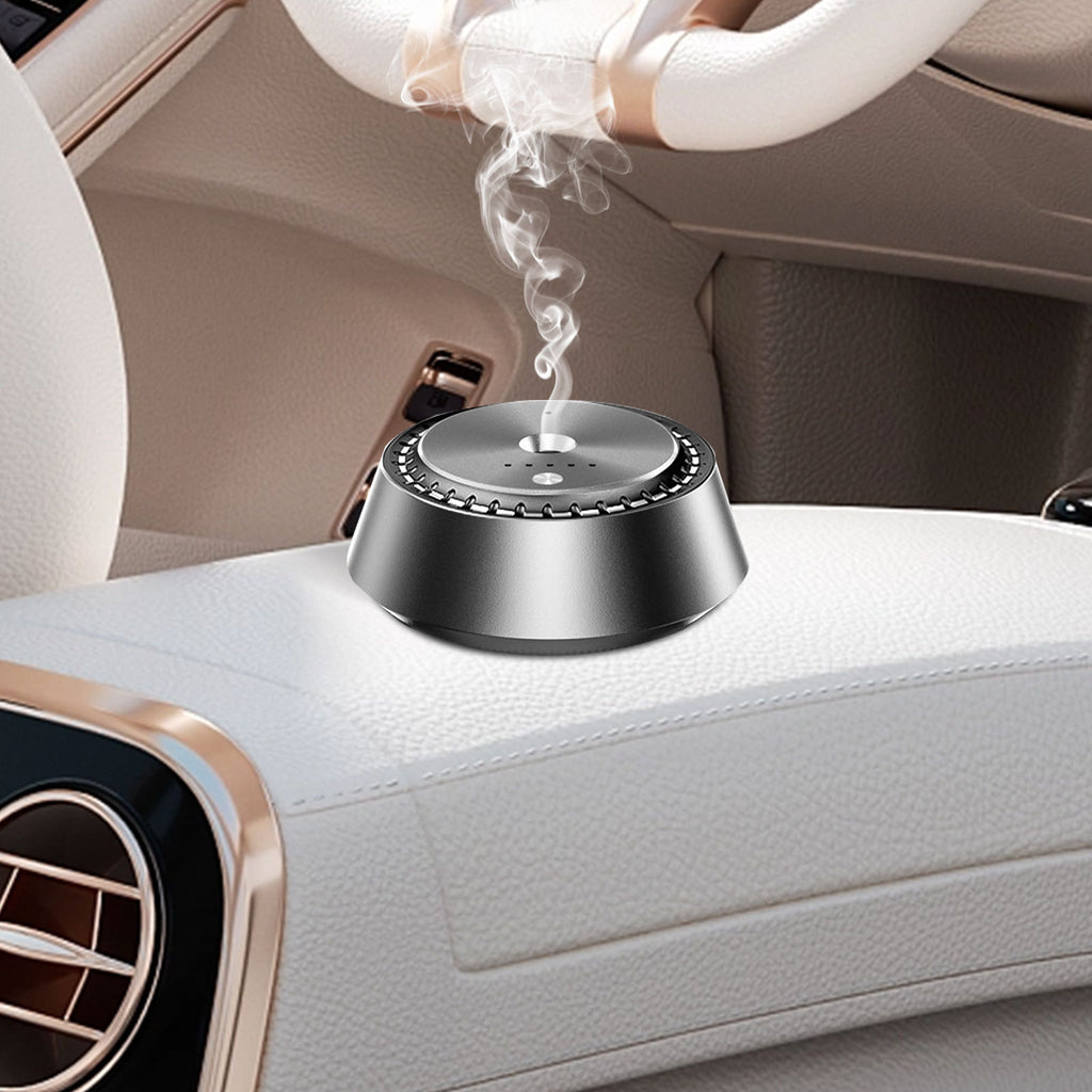 Alloy PC Three Speed Control Intelligent Car Mounted Aromatherapy Ultrasonic Atomization Chip  Nano Levelatomized Essential Oil   Wireless Car Humidifier